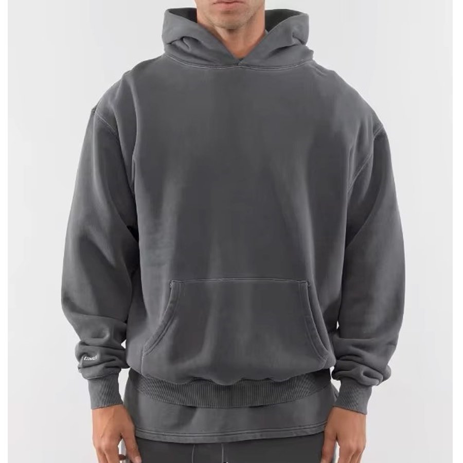 YISEN custom high quality men heavyweight thick cotton pullover heavy hoodie