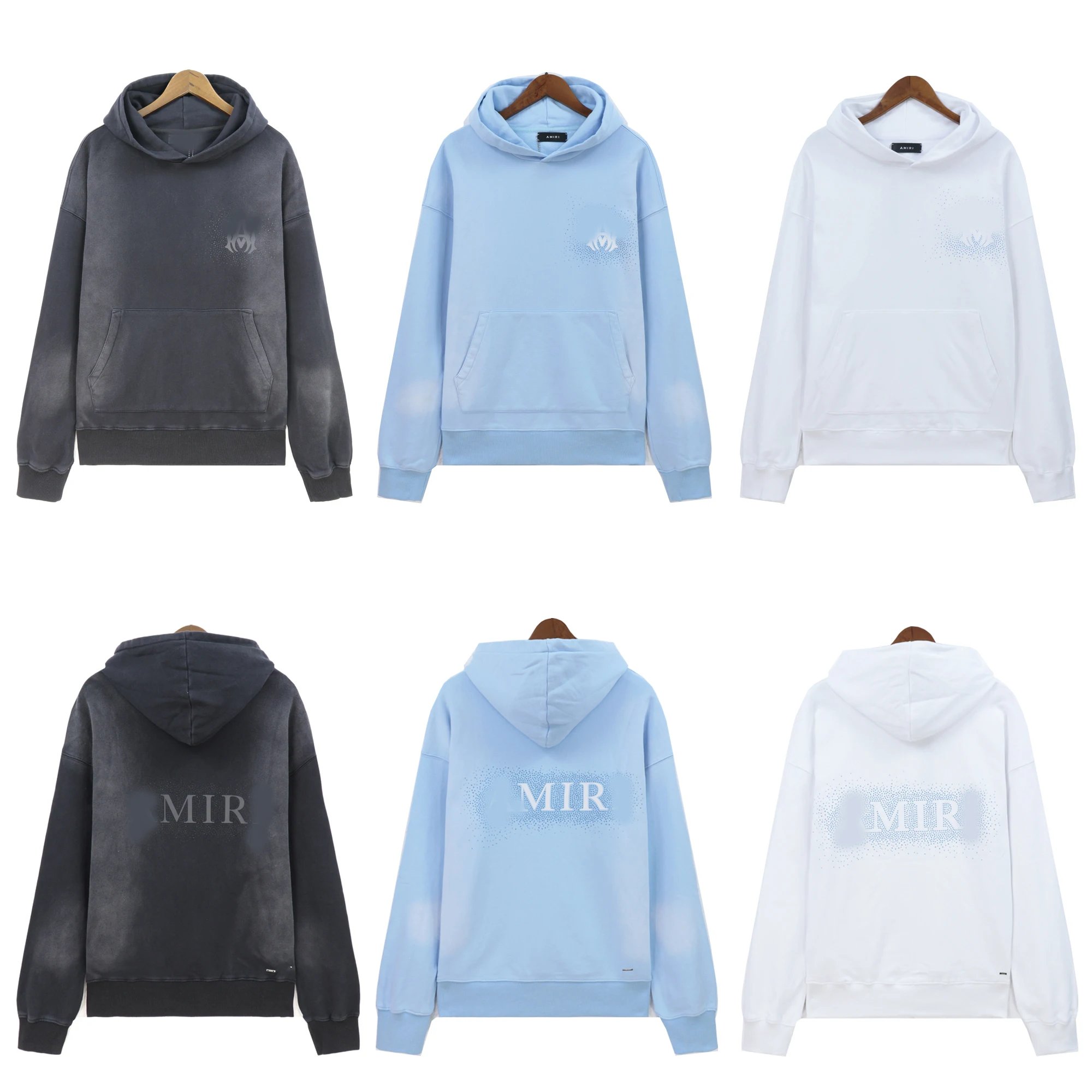 High Quality Amiry Plus Size Unisex Oversized Hoodie Heavyweight Cropped French Terry Vintage Streetwear Sweatshirt Men's Hoody