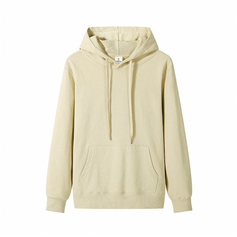 300 Gsm Men's Cotton Sweatshirt Heavyweight Autumn Hoodies Solid Color Custom LOGO Casual Hoodies Coat