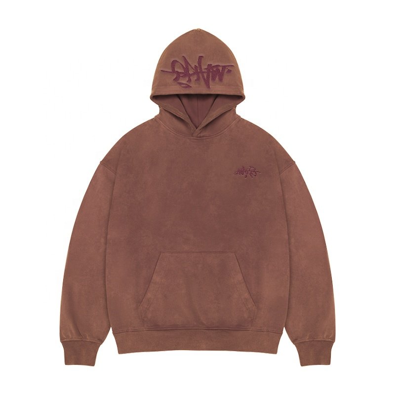 Custom men's hoodies sweatshirts vintage hoodie unisex streetwear heavyweight embroidery oversize hoodie