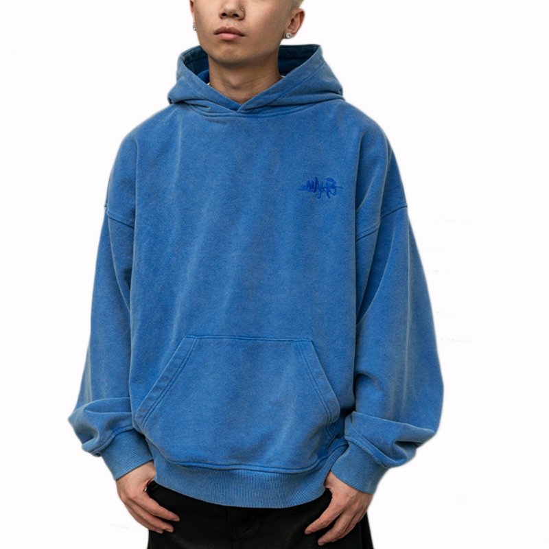 Custom men's hoodies sweatshirts vintage hoodie unisex streetwear heavyweight embroidery oversize hoodie