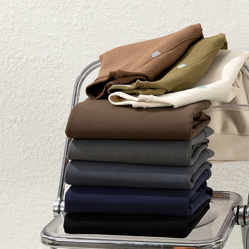 Autumn fashionable hot selling loose-fitting casual solid color round neck comfortable breathable long sleeve Men's Sweatshirt