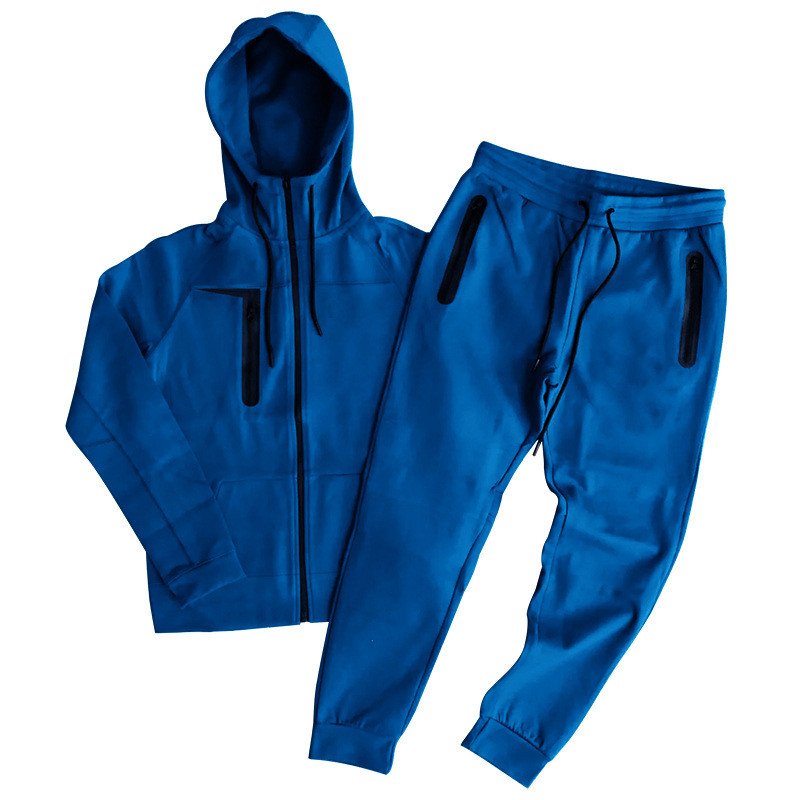 Wholesale Men's Sportswear Zipper Hoodie And Jogger 2 Piece Set Custom Tracksuit For Men Jogging Suit