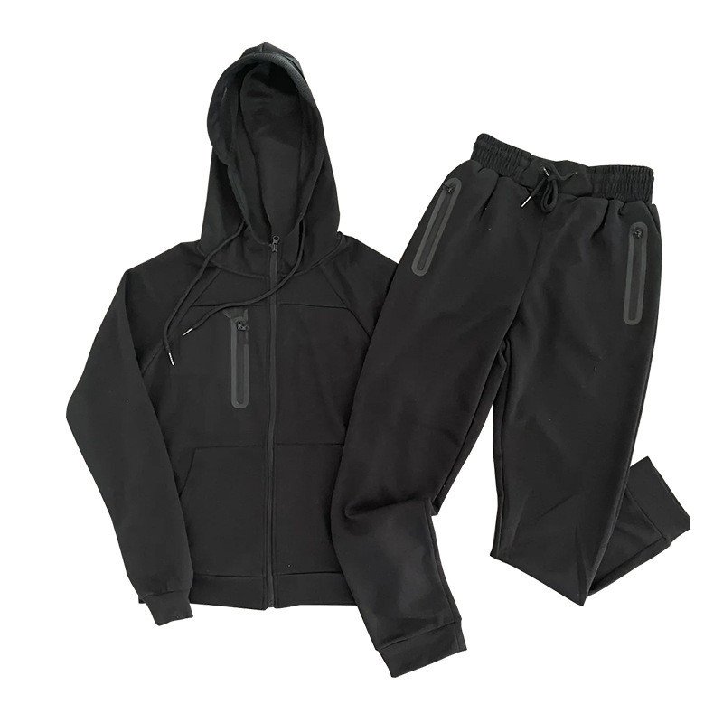 Wholesale Men's Sportswear Zipper Hoodie And Jogger 2 Piece Set Custom Tracksuit For Men Jogging Suit