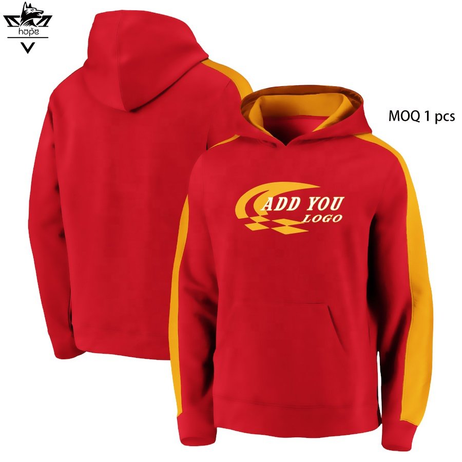 Factory 1pcs custom sportswear men stitching design men clothing best quality men pullover