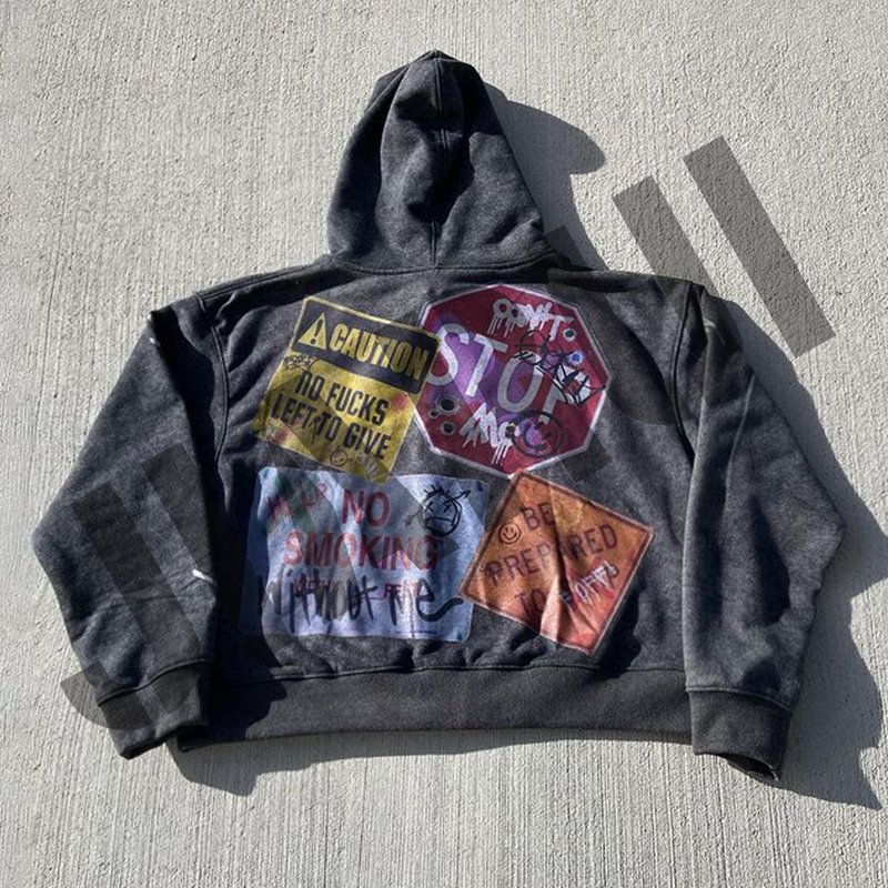 Manufacturer Tracksuit Sweatpants Sweatsuit Acid Washed French Terry Zip Up Dtg Printing Custom Vintage Wash Men's Hoodies Set