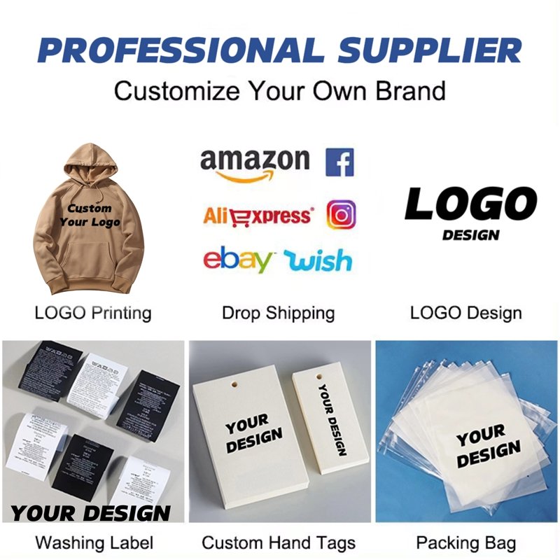 Wholesale Blank Hooded Custom Embroidery Puff Printing Hoodie For Men High Quality Men's Hoodies & Sweatshirts