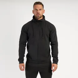 Custom Logo Embroidered Plus Size Men's Sweatshirt and Hoodie Set Two Piece Set Hoodies Men's Fitness Suit