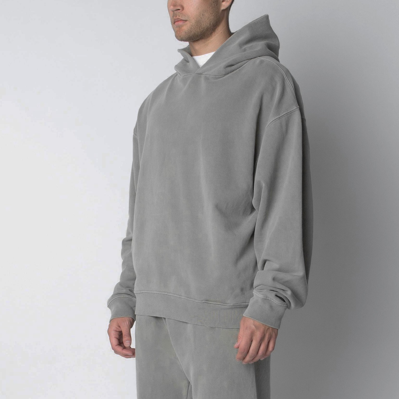 Side Hidden Pockets No String Unisex Sweatshirt boxy hoodie men manufacturers acid wash men's hoodies sweatshirts custom logo