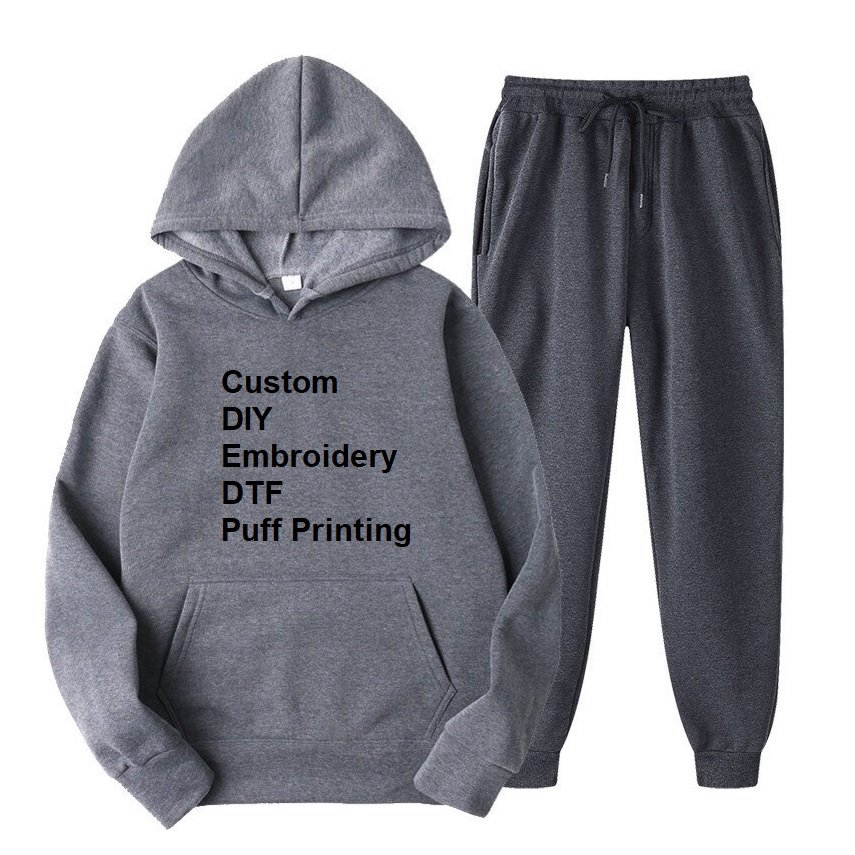 New arrival Custom Fitness Mens Pullover Jacket Gym Pant Jogging Men Tracksuit sweatshirts Men's Hoodies Set
