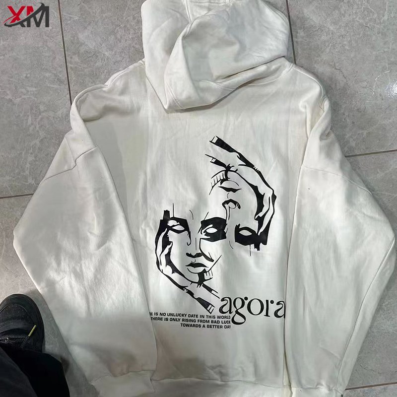 Manufacturer Cotton Plus Size Unisex Pullover Printing Fashion Men Custom Logo Embroidery Sweatshirt Women 500 Gsm Hoodies