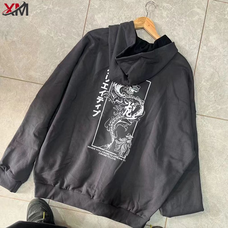 Manufacturer Cotton Plus Size Unisex Pullover Printing Fashion Men Custom Logo Embroidery Sweatshirt Women 500 Gsm Hoodies