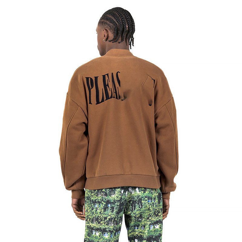 2023New Salecustom Logo 100% Cotton Fleece Crewneck Sweatshirt Quarter Zip Pullover Hoodie Streetwear Oversized Men'S Hoodies