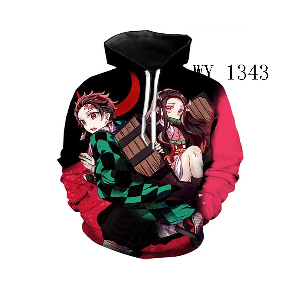 2023 New Anime Series Demon Slayer hoodies 3D Printed Hoodie Men's and Women's Fashion Casual Sportswear Children's Sweatshirt