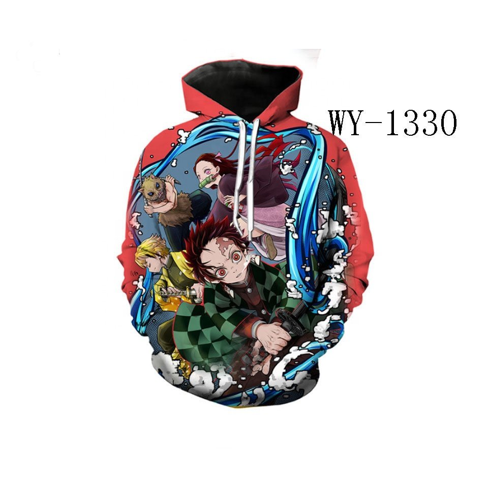 2023 New Anime Series Demon Slayer hoodies 3D Printed Hoodie Men's and Women's Fashion Casual Sportswear Children's Sweatshirt