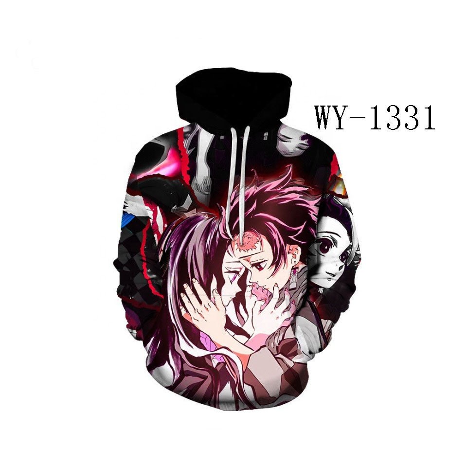 2023 New Anime Series Demon Slayer hoodies 3D Printed Hoodie Men's and Women's Fashion Casual Sportswear Children's Sweatshirt