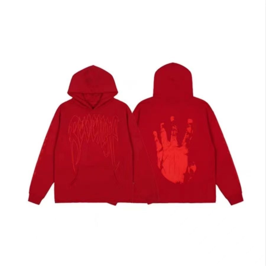 Hot Sale Custom 100% Cotton Fleece No Strings Raw Hem Sweatshirt Custom Cropped Puff Printing Vintage Men'S Hoodies