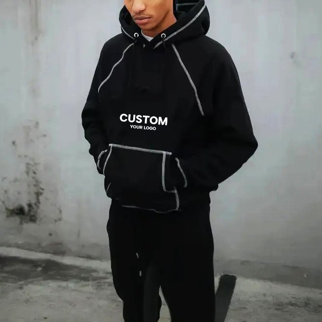 Contrast Color Stitching Tracksuit Training Jogging Wear Hip Pop Style Printing Nylon Jogging Suits Custom Tracksuit For Men