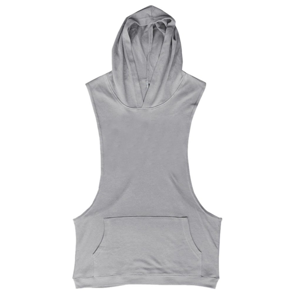 unisex bodybuilding pullover hoody sweatshirt oversized wholesale custom logo printing mens muscle gym fitness sleeveless hoodie