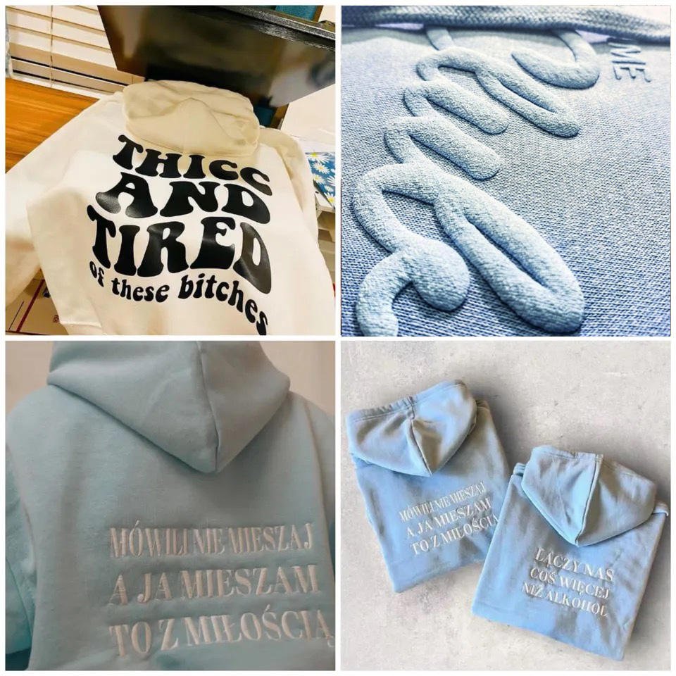 Luxury Heavyweight Cotton 350 gsm 500gsm Unisex No String Hoodies Custom Logo Puff Printing Hoodie Men's Custom Oversized hoodie
