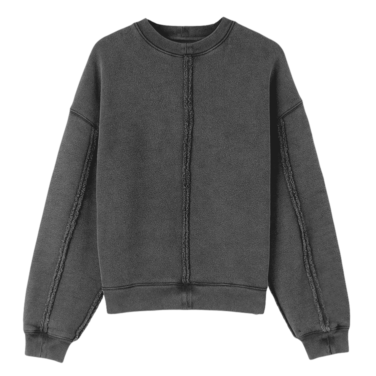 Custom 500 Gsm Plain Crop Hip Hop Printed Street Long Sleeve Oversized Baggy Acid Wash Men's Hoodies Sweatshirts
