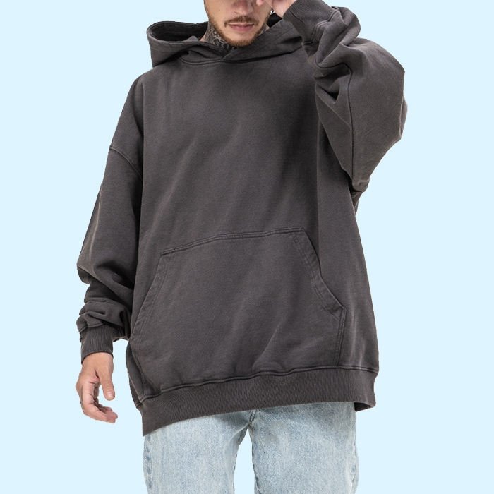 Wholesale 100% Cotton Men's Hoodie Plain Custom Heavyweight Patchwork Washed Hoodie Oversized Blank Vintage Acid Wash Hoodie
