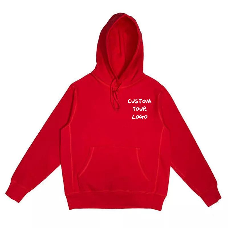 Private label sweatshirt custom oversized pullover print casual men's pullover streetwear french terry cotton hoodie