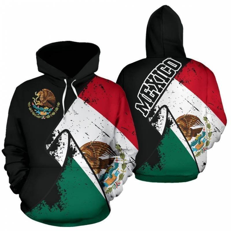 Hot Sale Mexico Flag Painting Hoodies Mexican Pullover Unisex Plus Size Men's Hoodies Sweatshirts Factory Supply Custom Hoodie