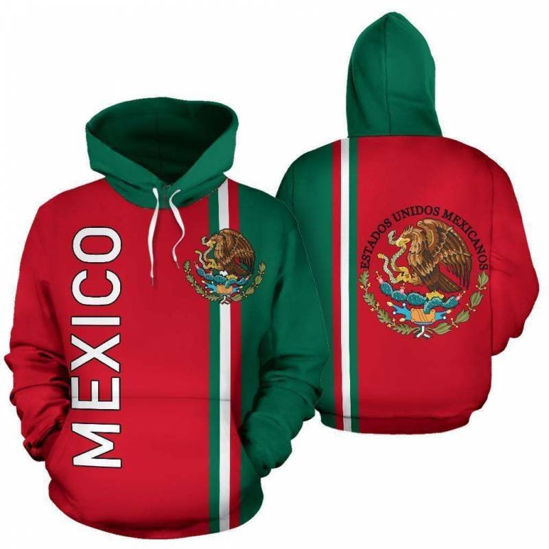 Hot Sale Mexico Flag Painting Hoodies Mexican Pullover Unisex Plus Size Men's Hoodies Sweatshirts Factory Supply Custom Hoodie