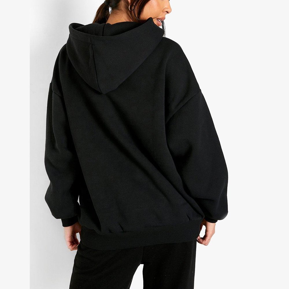 Clothing Manufacturers Black Hoodies High Quality Custom Logo Unisex Hoodies For Women Oversized Fleece Winter Hoodie Women