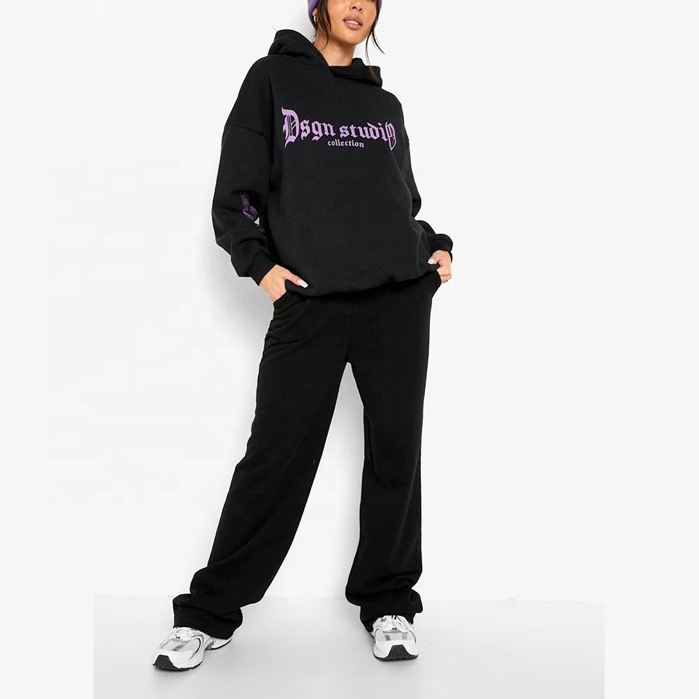 Clothing Manufacturers Black Hoodies High Quality Custom Logo Unisex Hoodies For Women Oversized Fleece Winter Hoodie Women