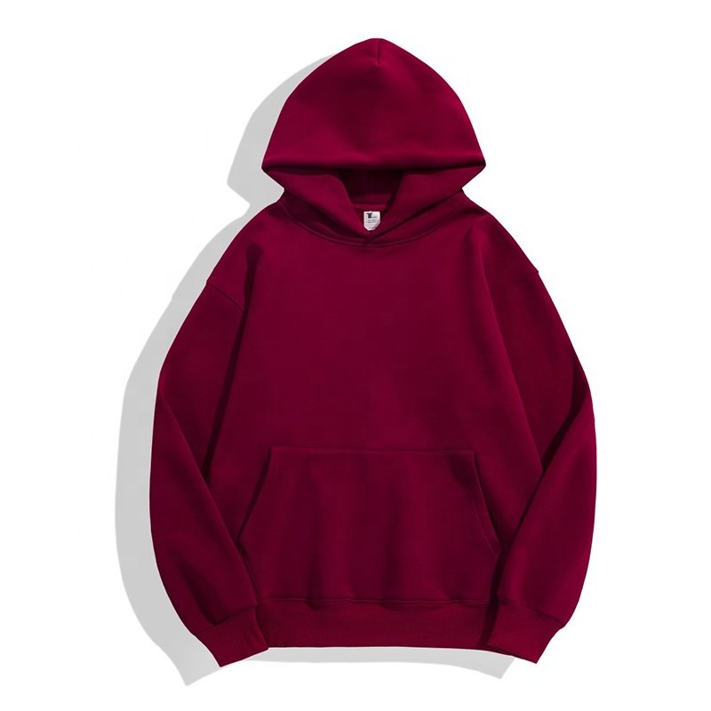 Fleece Cotton 500 GSM Pullover Men Custom Embroidery Gym Hoodies