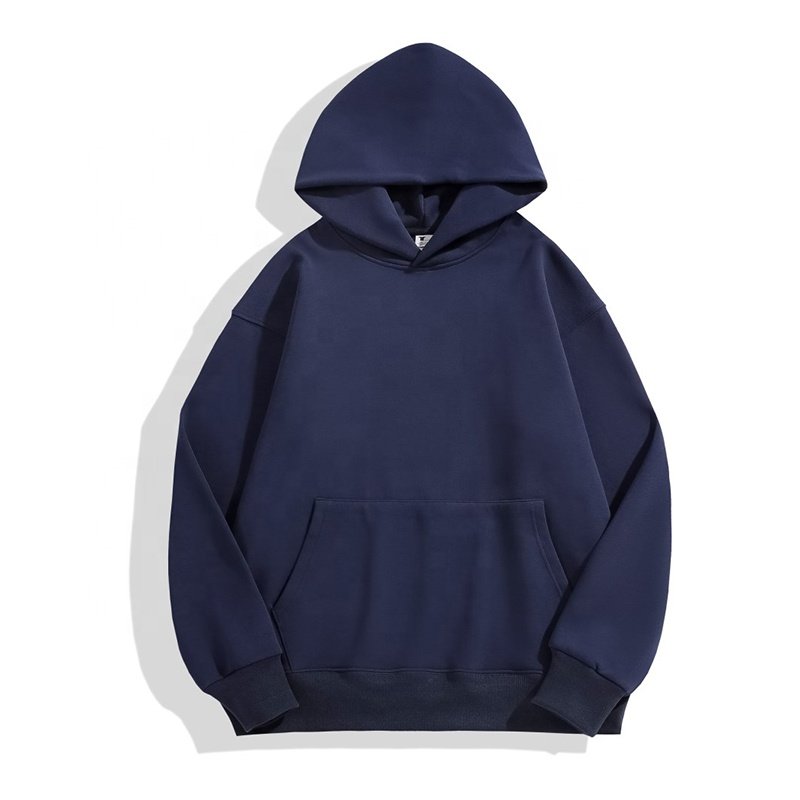 Fleece Cotton 500 GSM Pullover Men Custom Embroidery Gym Hoodies