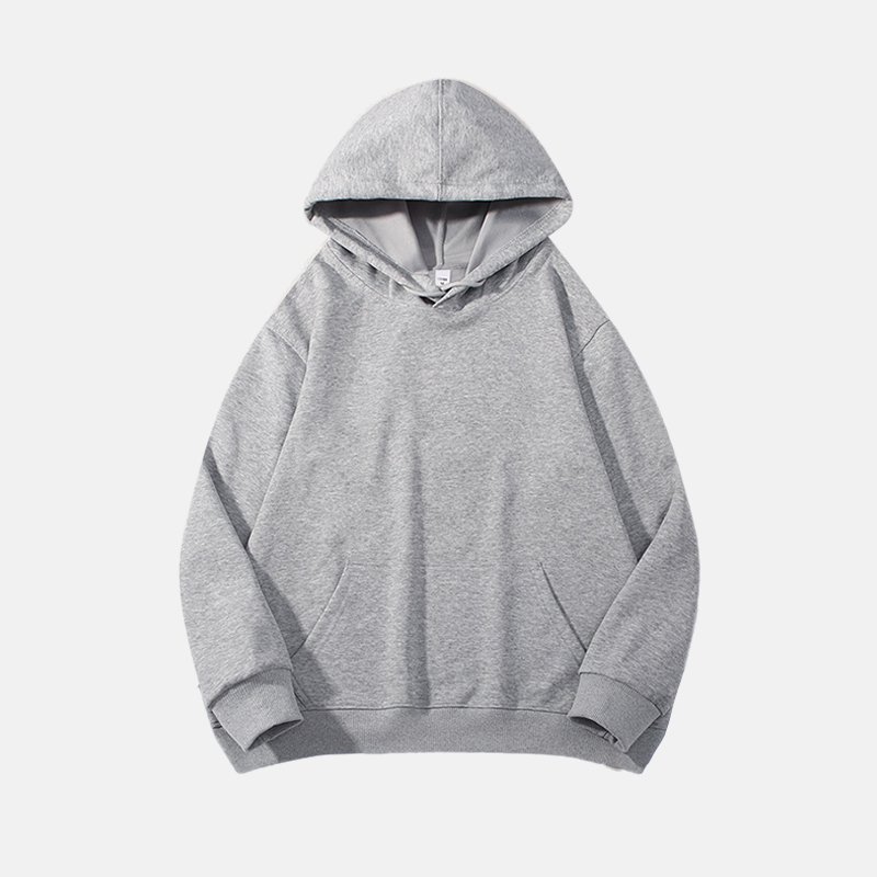 Fashionable Custom Design 420 Gsm Heavyweight Cashmere Solid Hoodie Thick Pullover Men's Hoodie