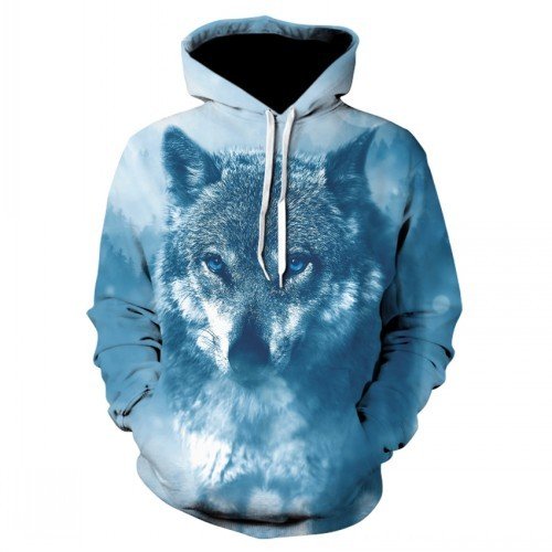 Embossed Hoodie Sweatshirts Wholesale Galaxy Wolf 3D Print Hoodies Men Plus Size Men's Hoodies