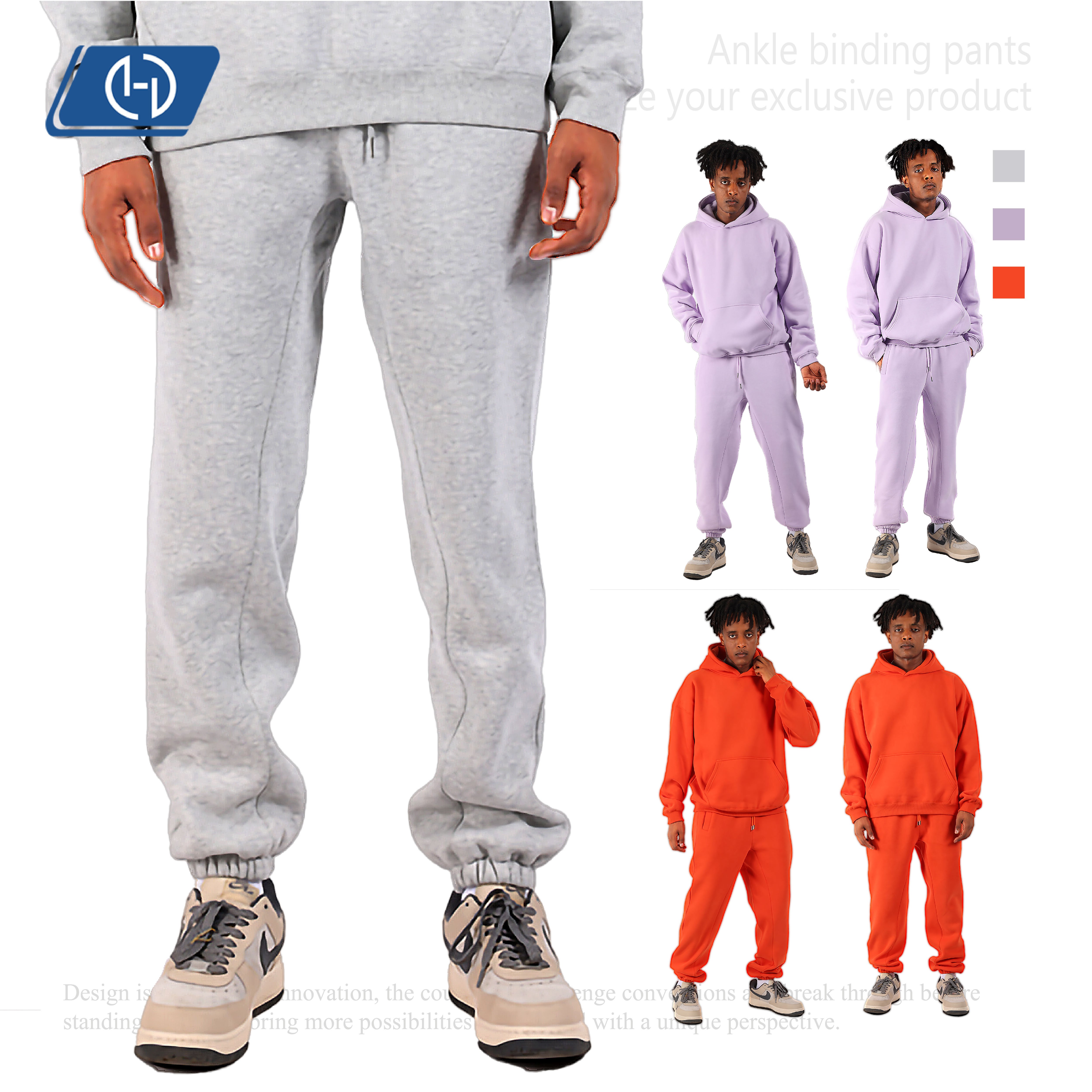 Tracksuit Cheap Best Quality 100% Polyester / Cotton Sweatsuit Factory Prices Private Tech Fleece Sweatpants and Hoodie Set