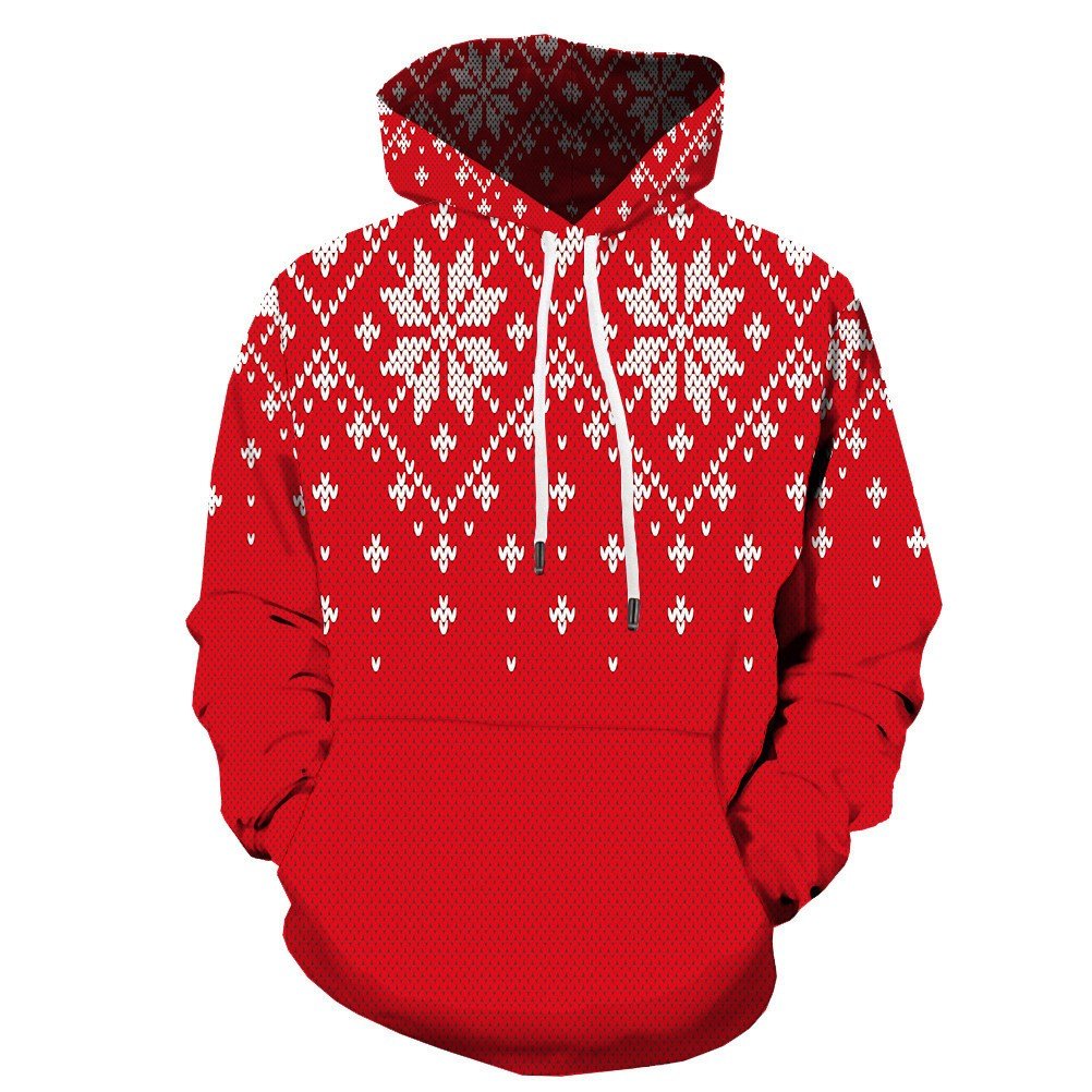 Custom Christmas Print Casual Men's Hoodie And Sweatshirt