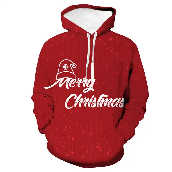 Custom Christmas Print Casual Men's Hoodie And Sweatshirt