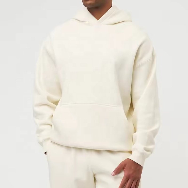 320g 80%Cotton 20%Polyester Blank Plain Oversize Hoodie High Quality Streetwear Custom Men's Hoodies Sweatshirts