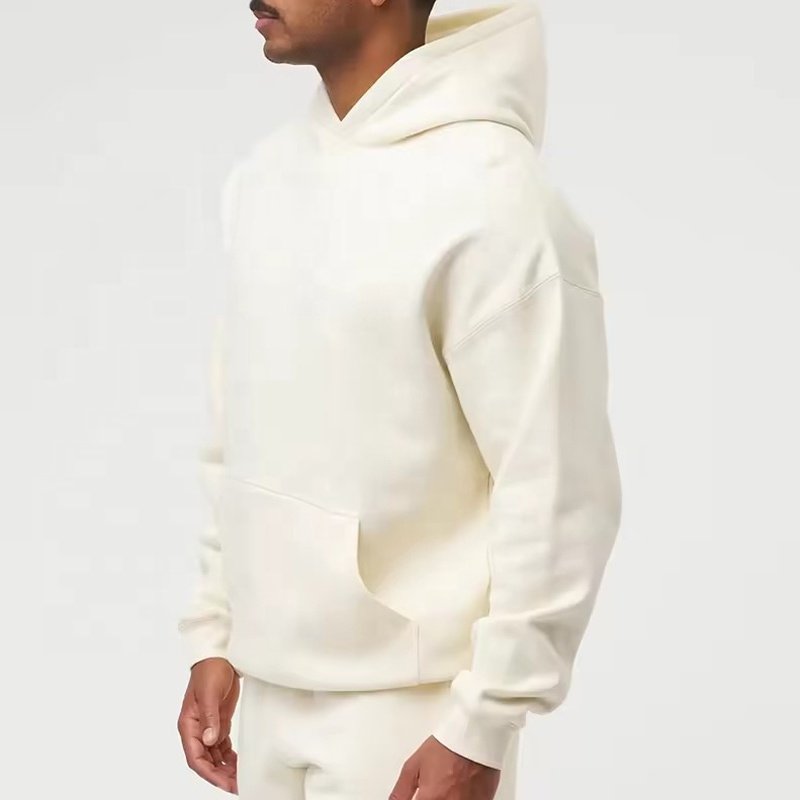 320g 80%Cotton 20%Polyester Blank Plain Oversize Hoodie High Quality Streetwear Custom Men's Hoodies Sweatshirts