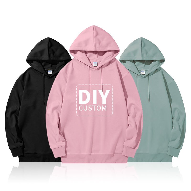 Custom logo 100% cotton men hoodie sweatshirts set fleece jogger clothing blank oversize hoodie unisex pullover men's hoodies