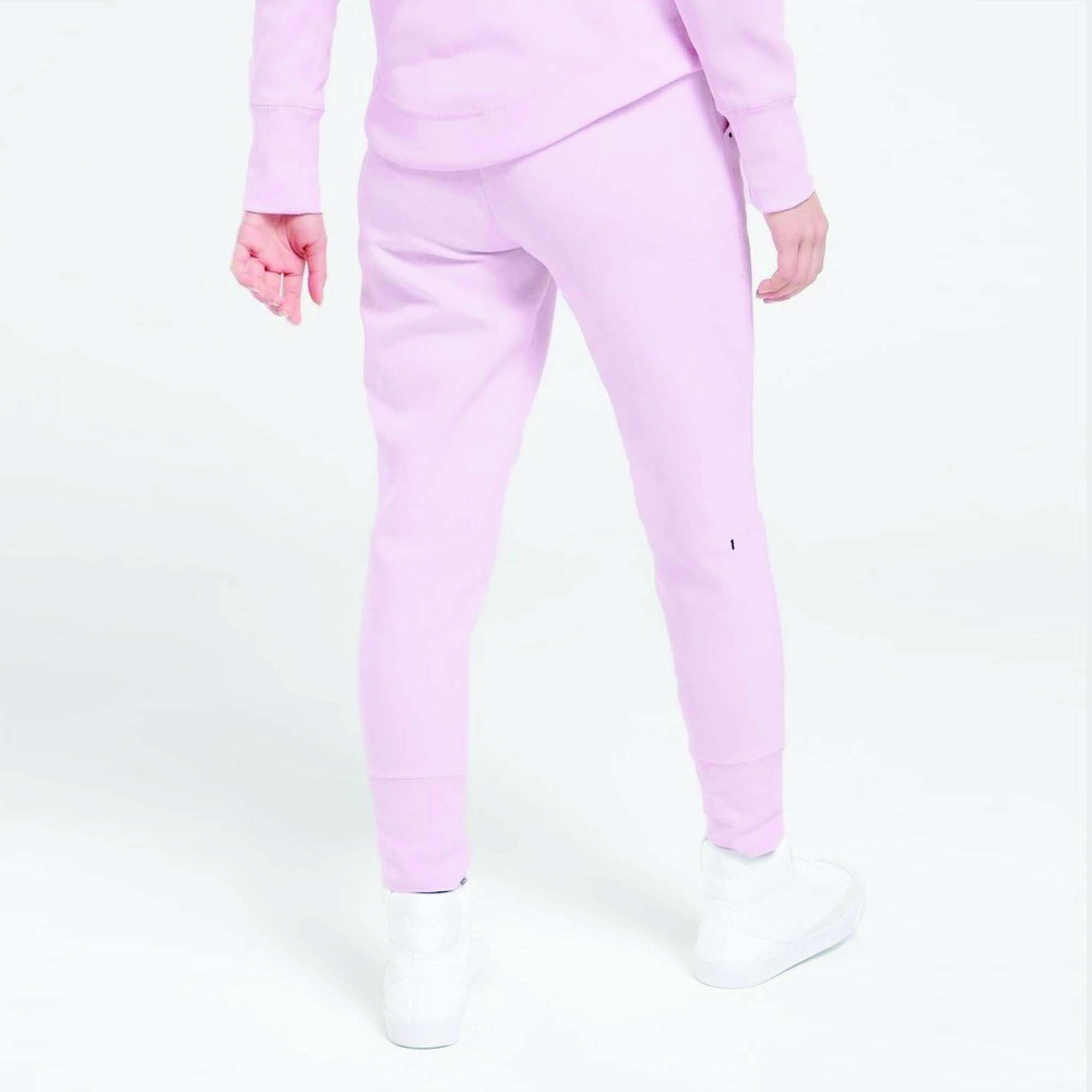 Custom Brand Logo Girls Tech Fleece Tracksuit 69% Cotton 31% Polyester Pink Full Zip Hoodie Joggers Sweatpants Printed