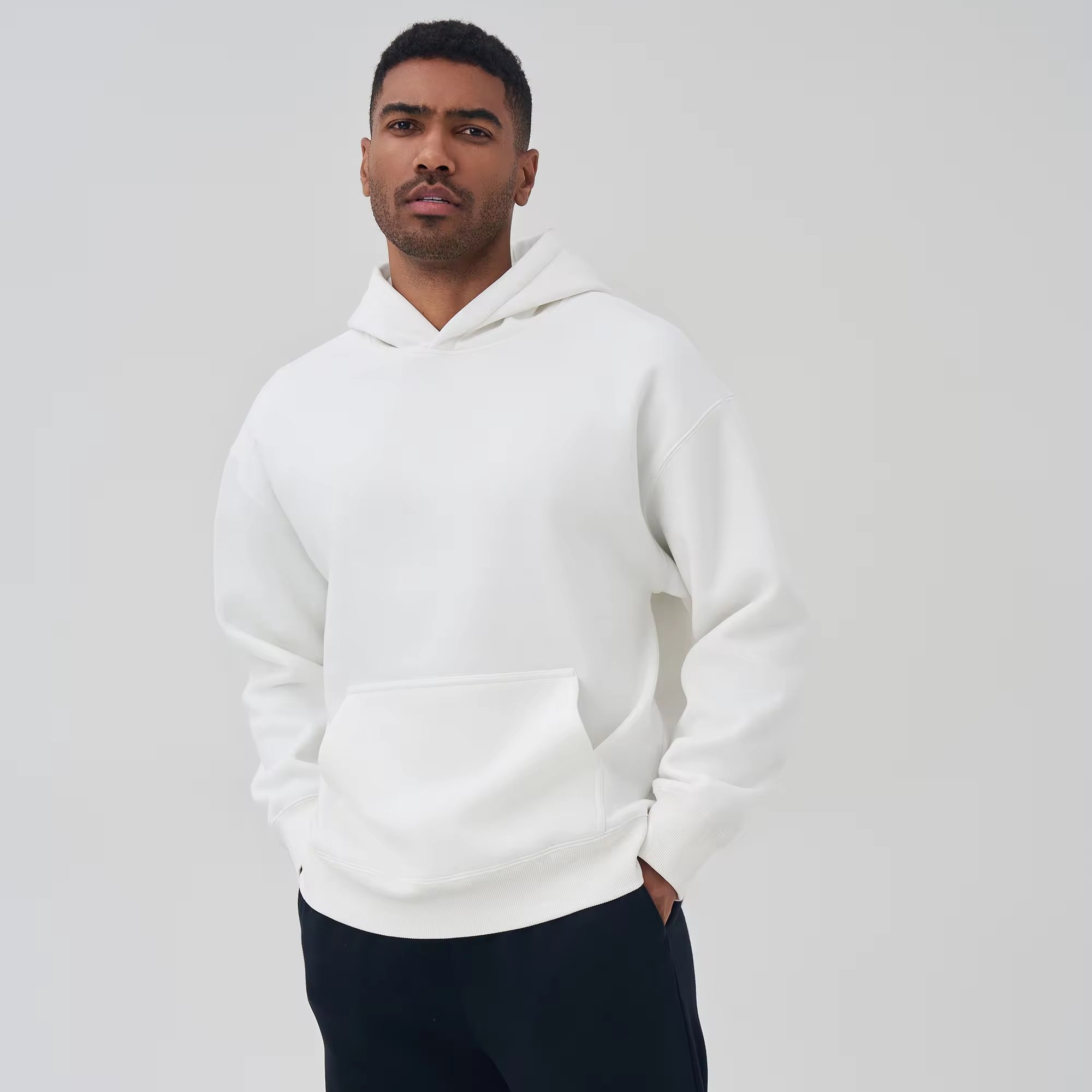 2024 Wholesale custom 3D puff print heavy hoodie 460gsm hoodies custom design plus size men's hoodies