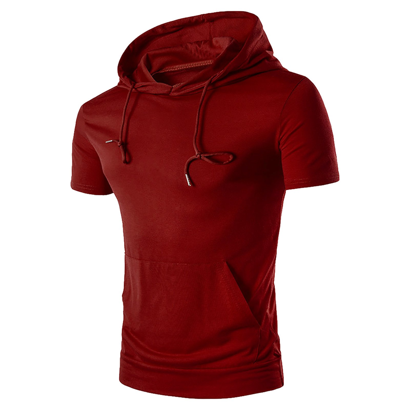 Men Short Sleeve Hoodie Relaxed Fit Fashion Casual Men's Hoodies Sweatshirts Lightweight Hip Hop Streetwear Hoodie t Shirts