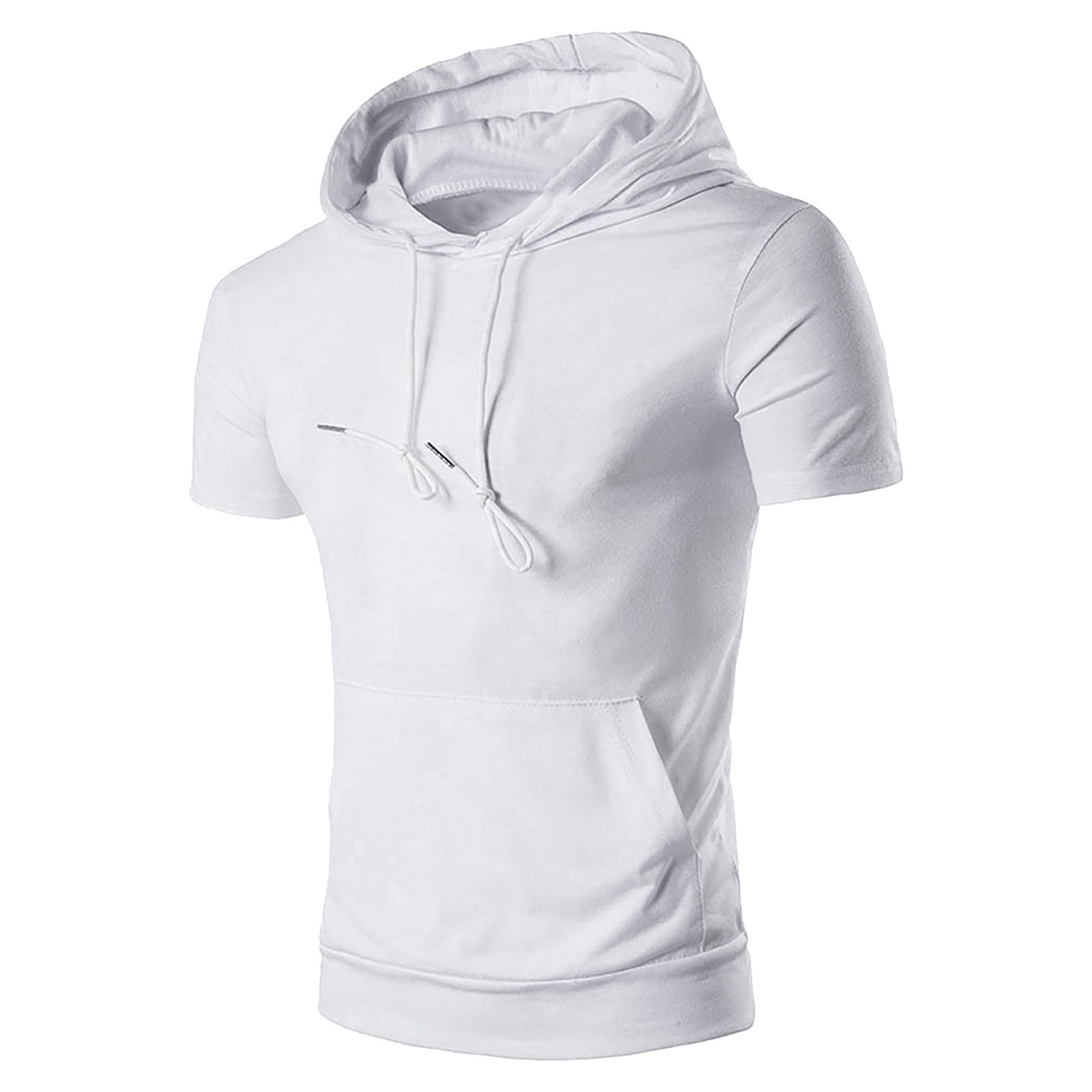 Men Short Sleeve Hoodie Relaxed Fit Fashion Casual Men's Hoodies Sweatshirts Lightweight Hip Hop Streetwear Hoodie t Shirts