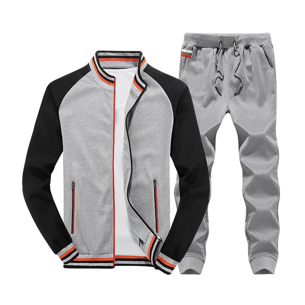 High Quality Custom Logo TrackSuit Plain Jogging Oversize Sweatsuits Zipper Tracksuit For Man