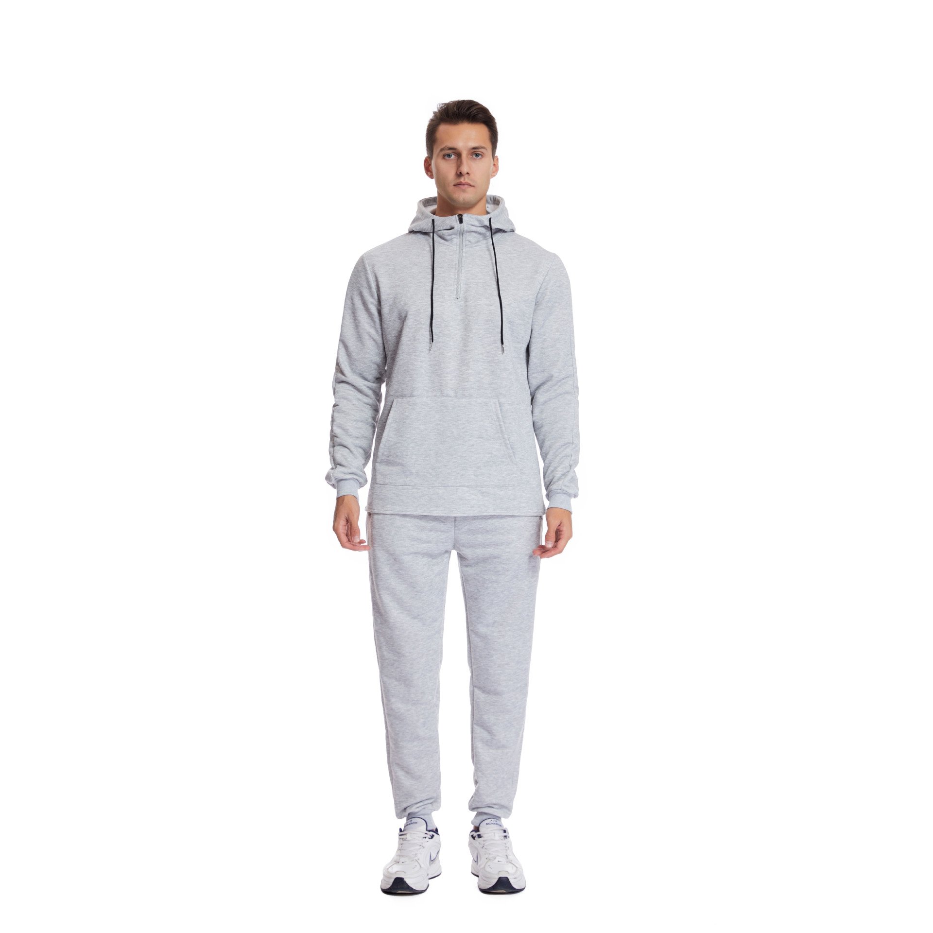 Men's Causal Hoodie Sets 1/4 Zip Sports Hoodies and Sweatpants Men's Two Piece set