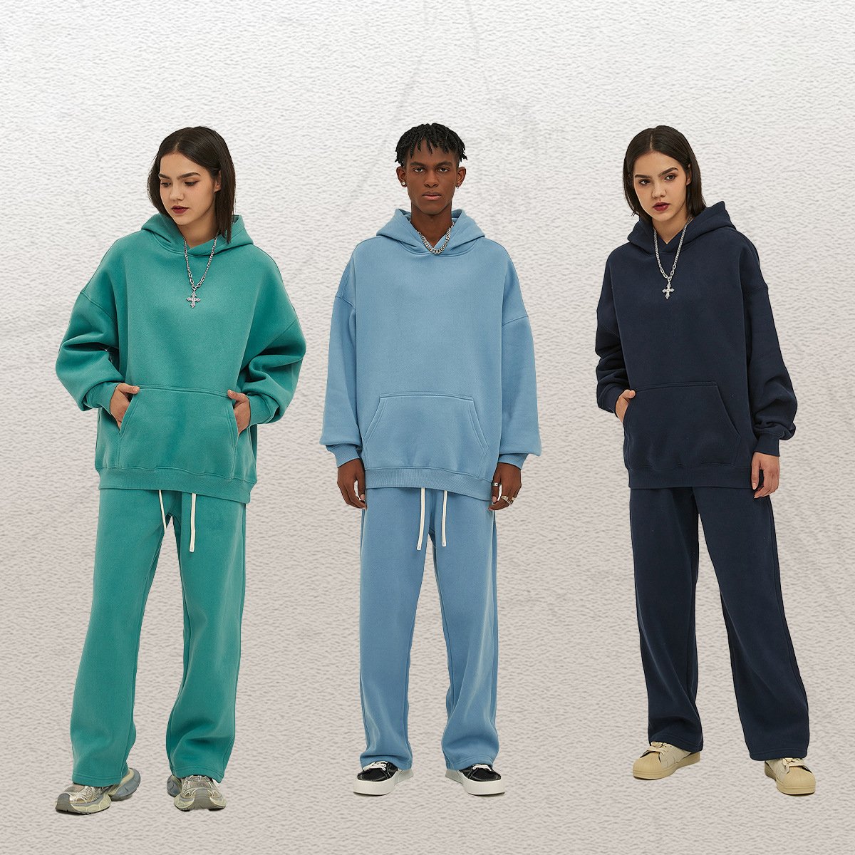 H5412 Hoodies Manufacturer Custom 26 Colors 350 Gsm Cotton Blends Fleece Lined Oversized Hoodies Blank Men's Hoodies