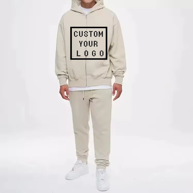 ODM/OEM Wholesale Plus Size Men's Hoodies Zip Up Custom Print Logo Hoodie Heavyweight High Quality Zipper Hoodie