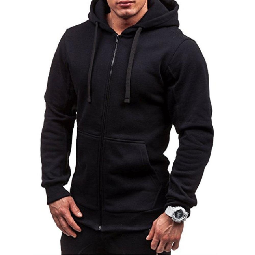 Custom Hoodie with Zipper Winter Fleece Polyester/Cotton Solid Pattern Polyester/Cotton Material